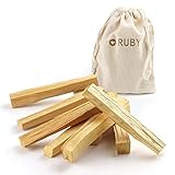 RUBY - Palo Santo Sticks Premium XL 5-7 Stck (50g) Qualität 100% natürliches heiliges Holz aus Peru, um Negative Energien abzuwehren und Positive Schwingungen anzuziehen (50 gr)
