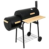 BBQ-Toro BBQ Smoker Grill, Holzkohle mit Feuerbox, Kombination, Grillwagen Holzkohlegrill, Barbecue Grill mit Smoker