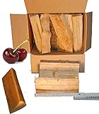 KIRSCHE Smoker-Holz, 4 Kg, aromatisches 100% natürliches Räucherholz für Smoker und große Kugelgrills, sauber und trocken